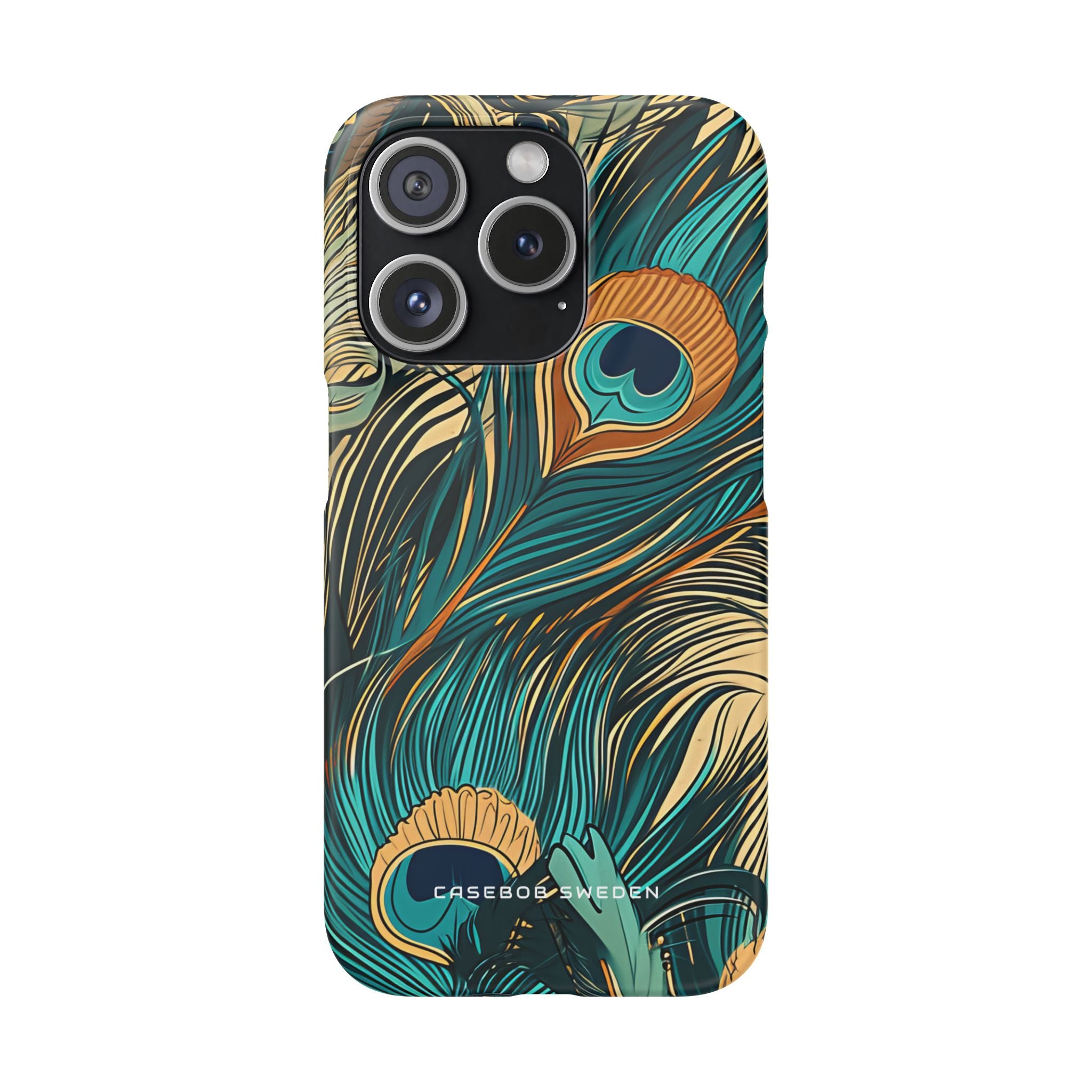 Art Nouveau Peacock Elegance iPhone 15 - Slim Phone Case