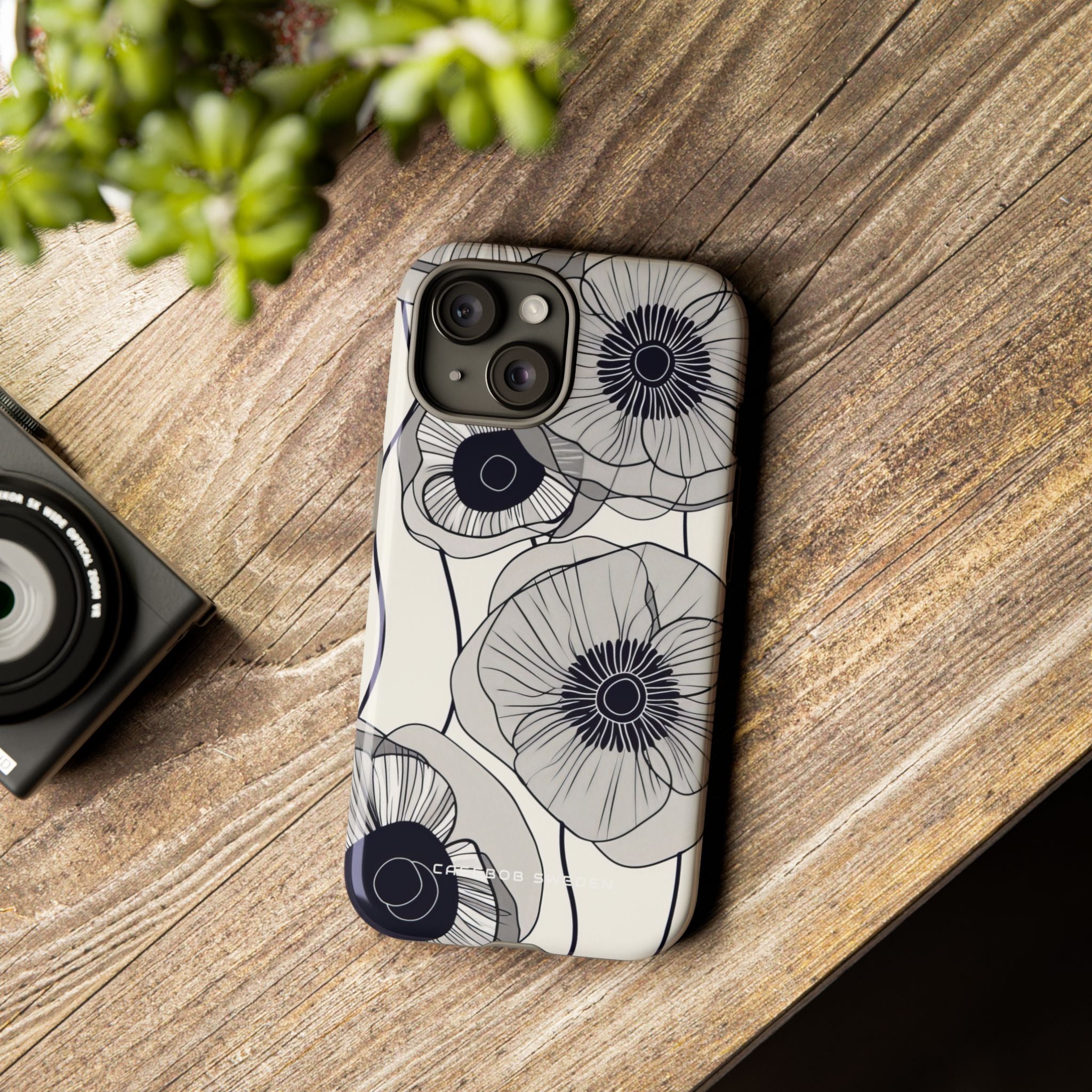 Modern Minimalist Flowers iPhone 15 - Tough Phone Case