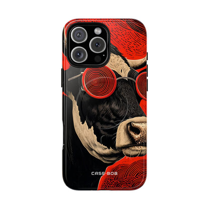 Hypnotic Cow iPhone 16 Pro Max Case - Tough+