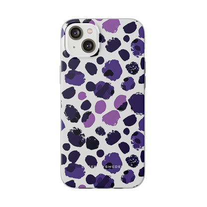 Purple Inkblots iPhone 14 - Flexi Phone Case