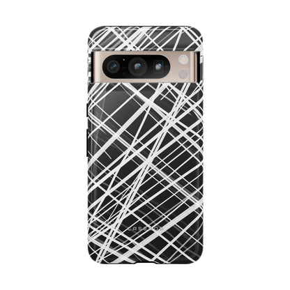 White Line Elegance - Protective Phone Case