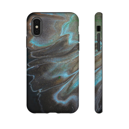 Smaragd Glitter Ink Art iPhone Case (Protective) iPhone X Matte Phone Case