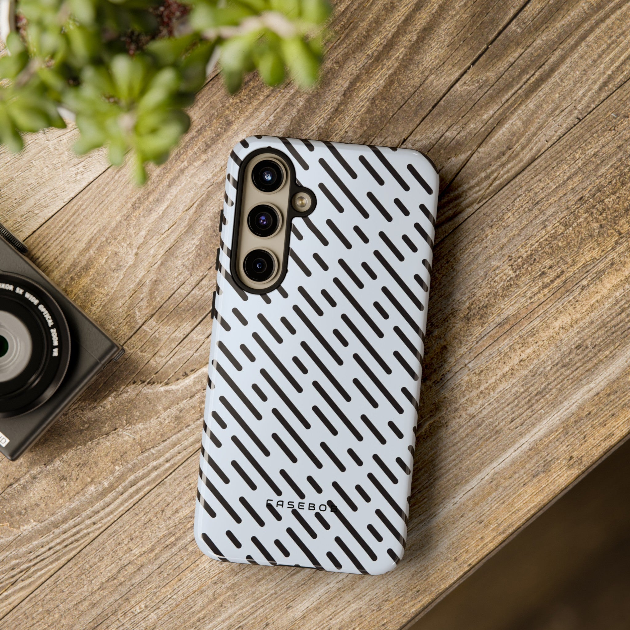 Monochrome Dash - Protective Phone Case