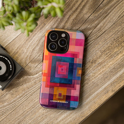 Vibrant Geometry - Tough iPhone 16 Phone Case