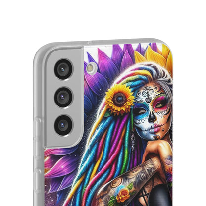Sunflower Skull Glow Samsung S22 Plus Case - Soft