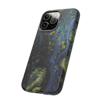 Blue Cosmos Ink Art iPhone Case (Protective) Phone Case