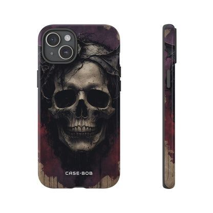 Gothic Skull Crown iPhone 15 Plus Case - Tough