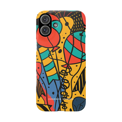 Playful Lines in Motion iPhone 16 - Slim Phone Case