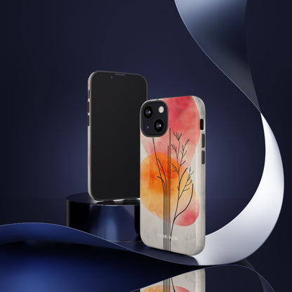 Curved Stem Sunset iPhone 13 Mini Case - Tough