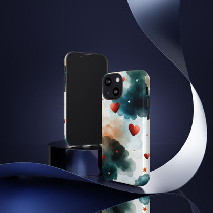 Floating Hearts Dance - iPhone Case