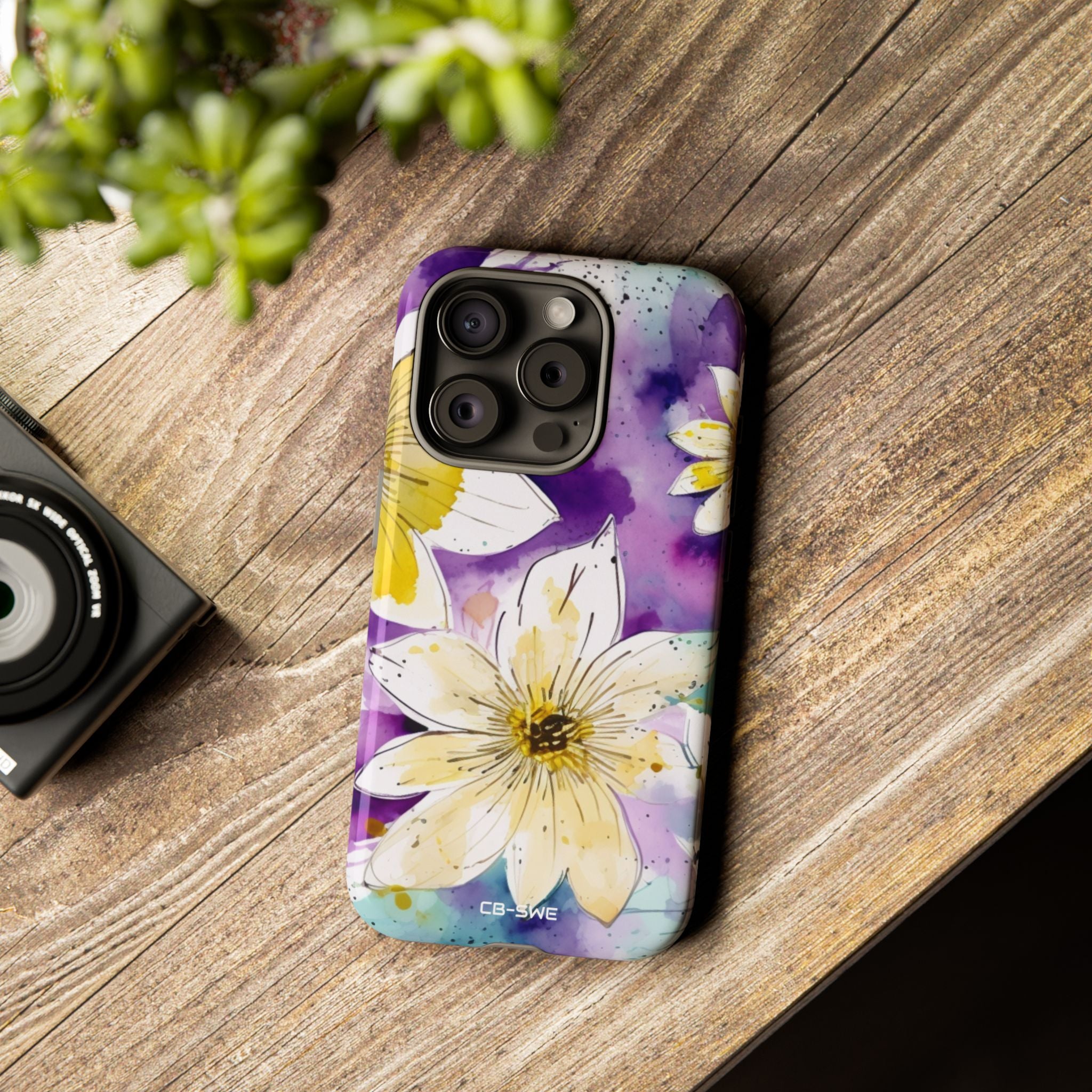 Vibrant Watercolor Flowers - iPhone Case