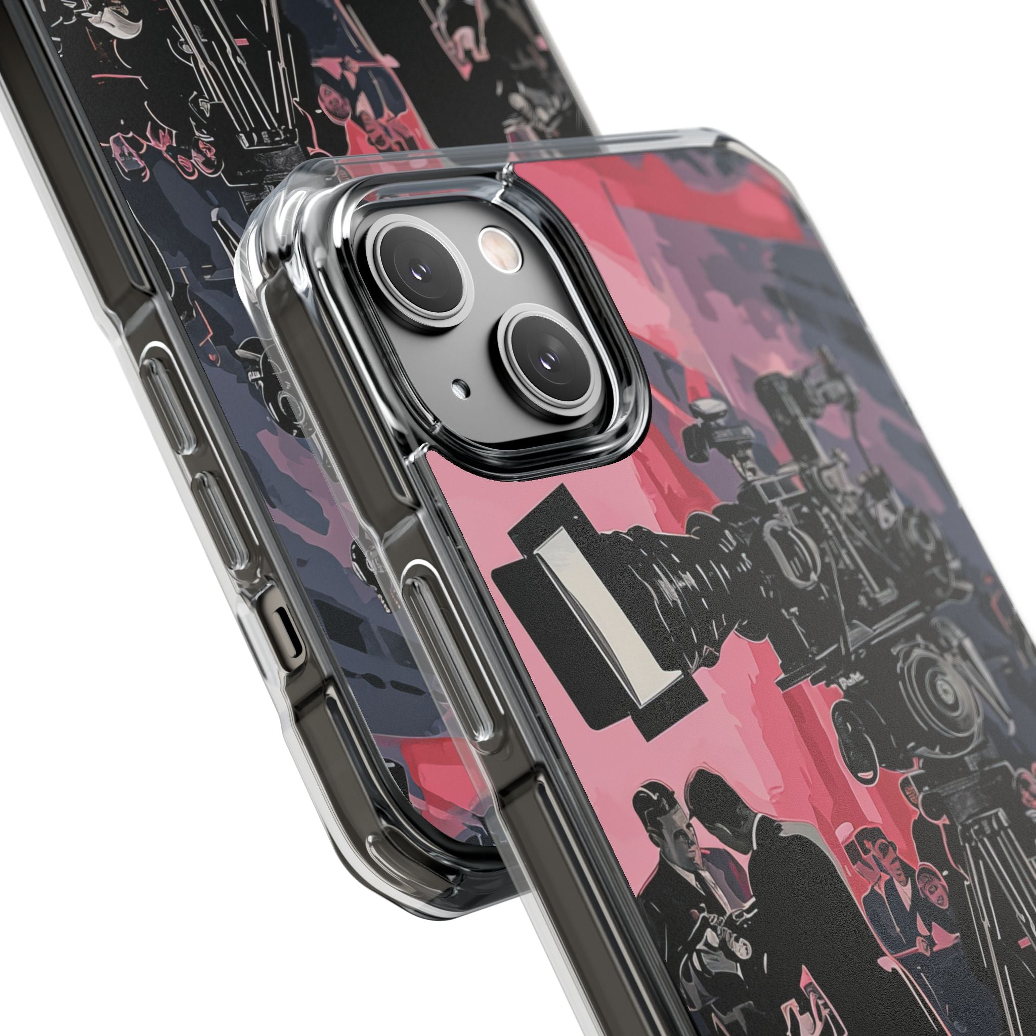 Retro Cinematic Spotlight iPhone 14 - Clear Impact Phone Case