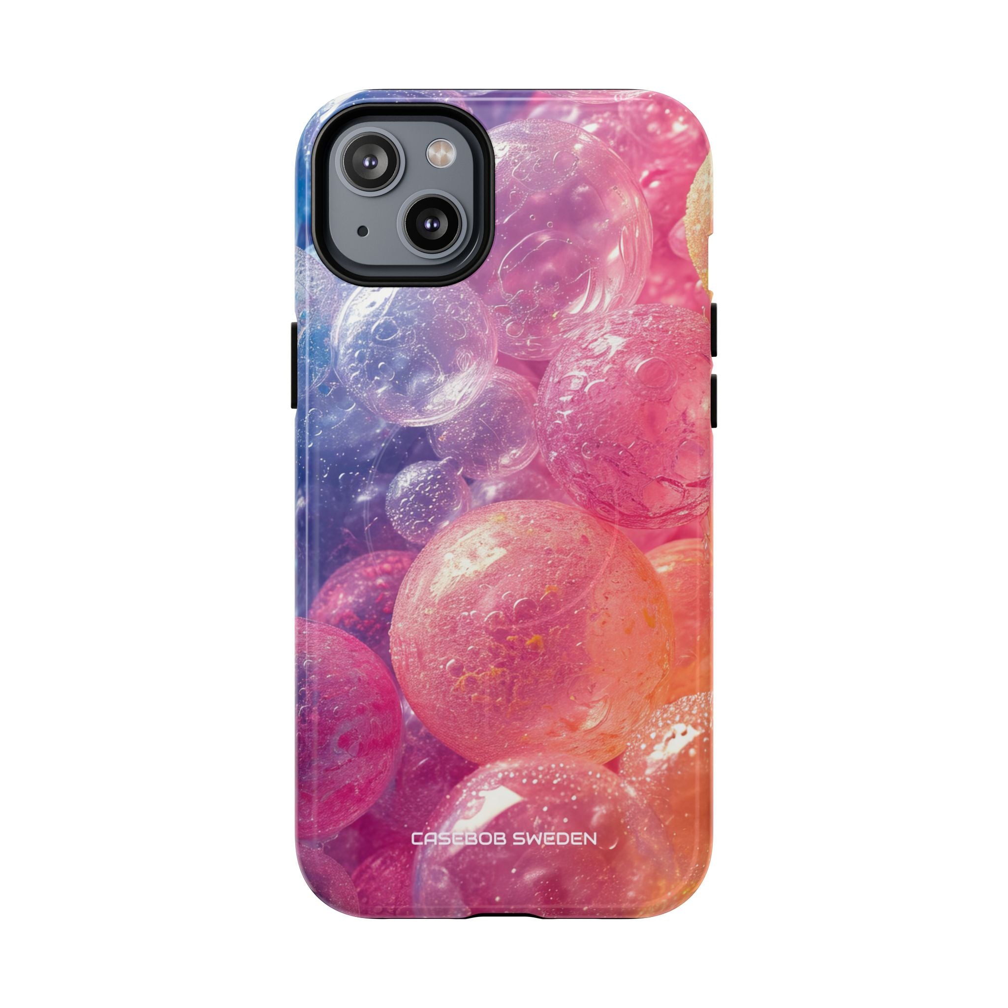 Pink Blue Glossy Spheres - Tough + MagSafe® iPhone 14 Phone Case