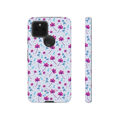 Purple Flower Pattern - Protective Phone Case