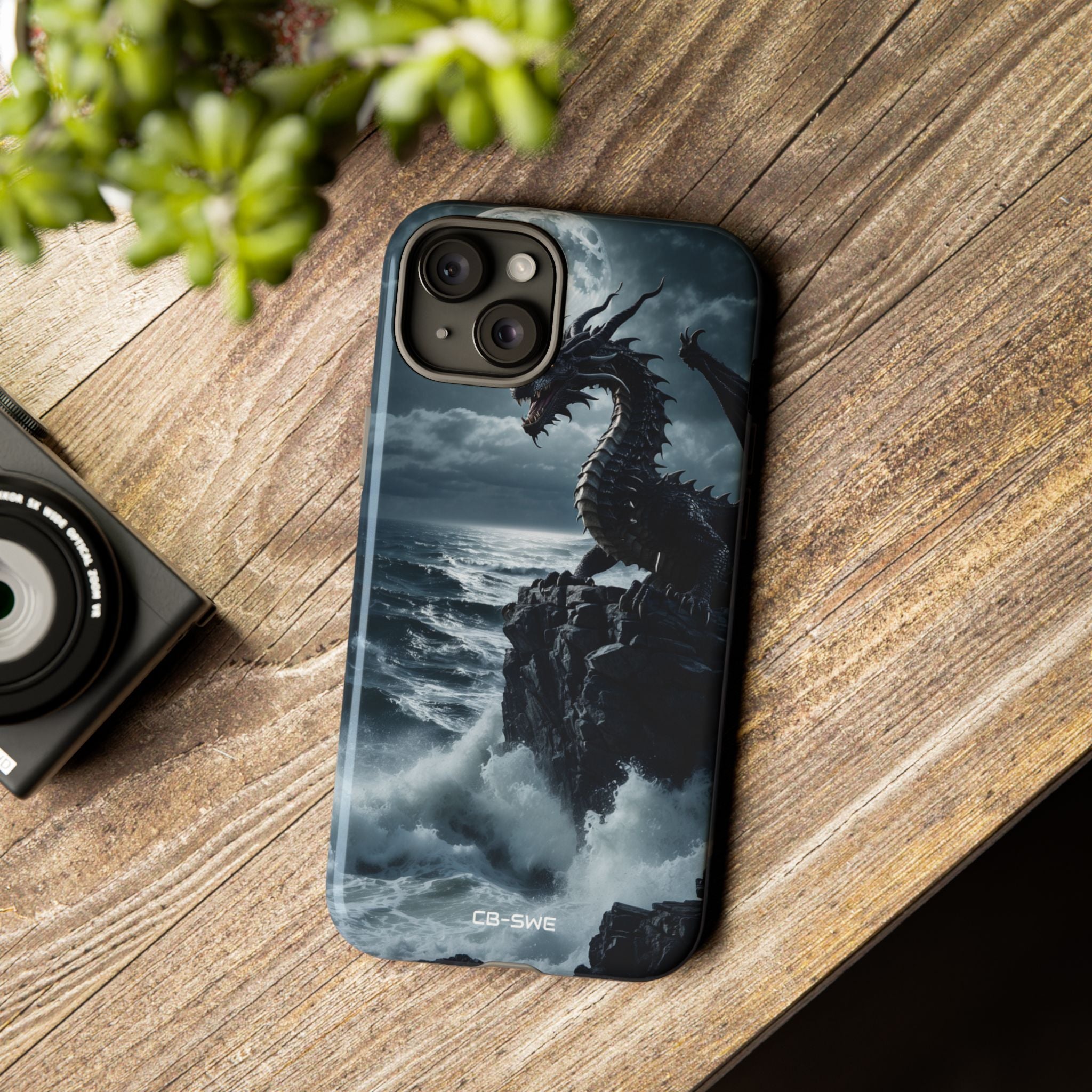 Dragon Roars Against Sea - iPhone Case