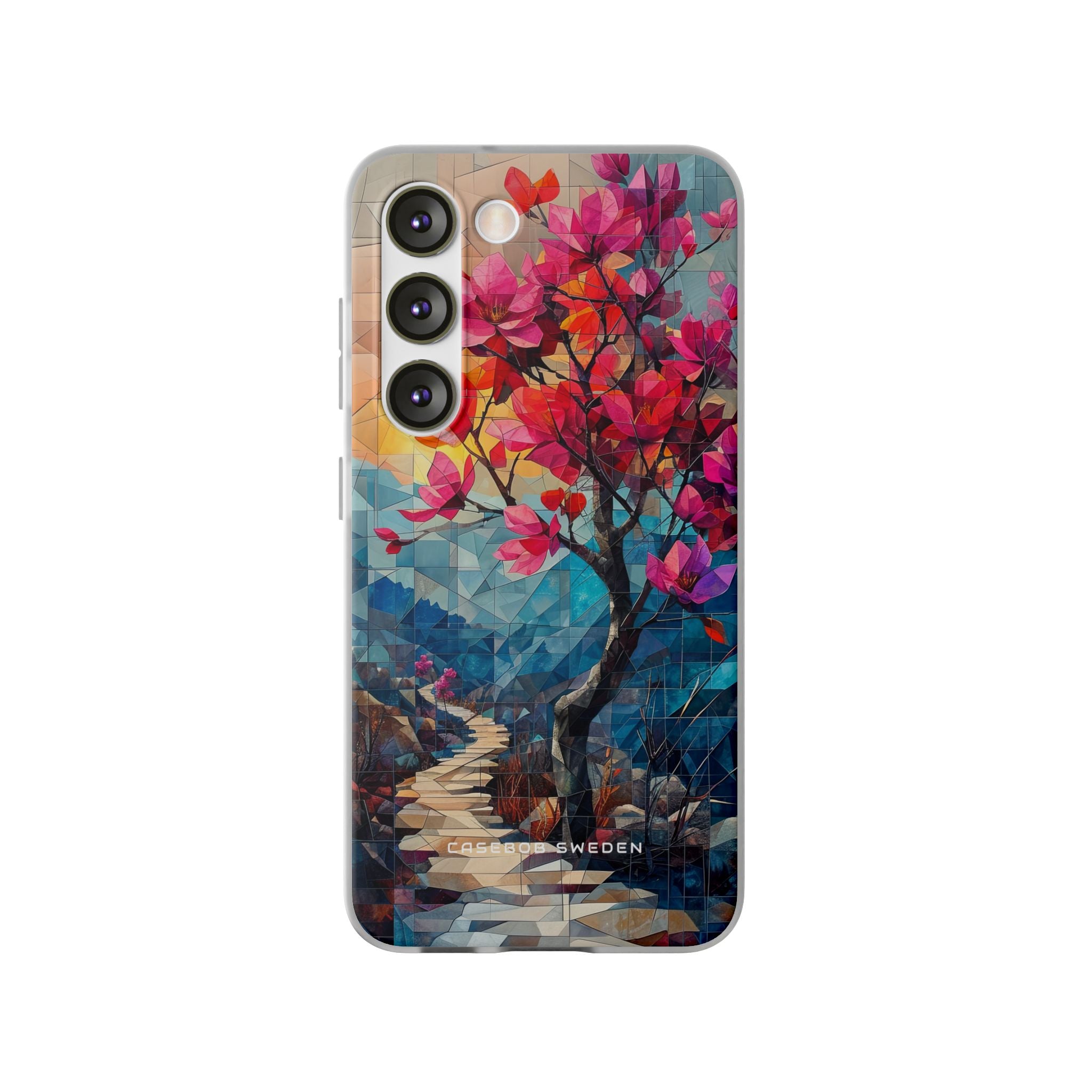 Vibrant Geometric Tree Landscape Samsung S23 - Flexi Phone Case