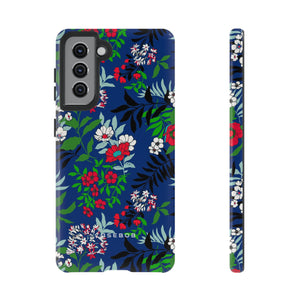 Blue Art Flowerfield - Protective Phone Case