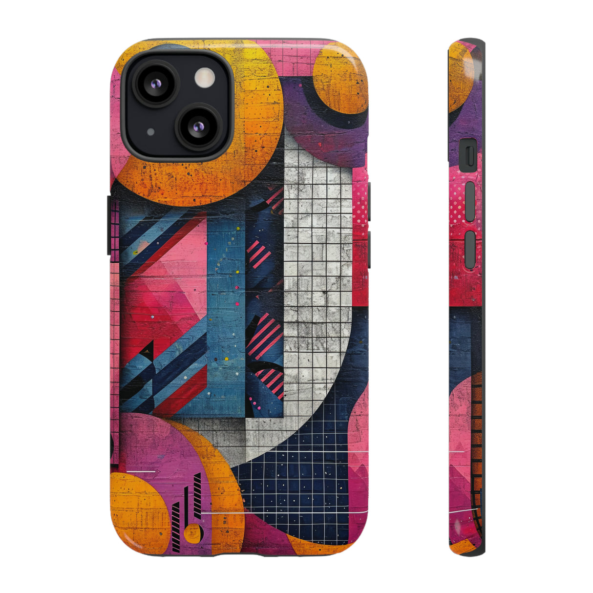 Lively Neon Geometry - Protective Phone Case