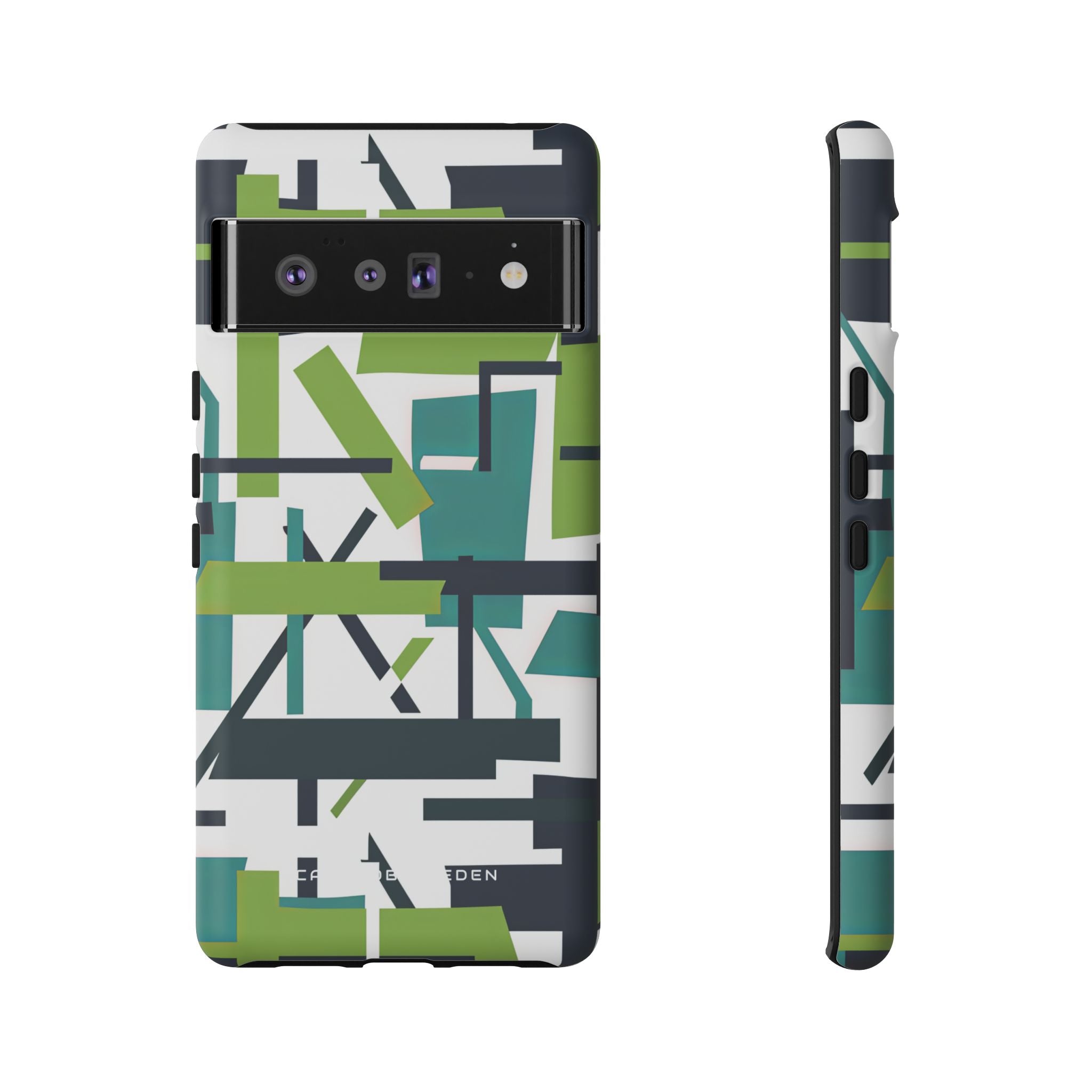 Green Geometry Glide Google Pixel 6 - Tough Phone Case