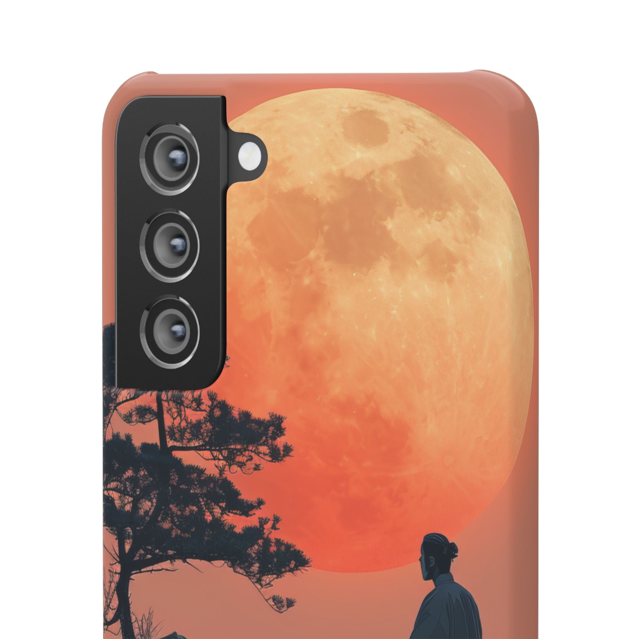 Zen Tranquility Under a Red Moon Samsung S21 - Slim Phone Case