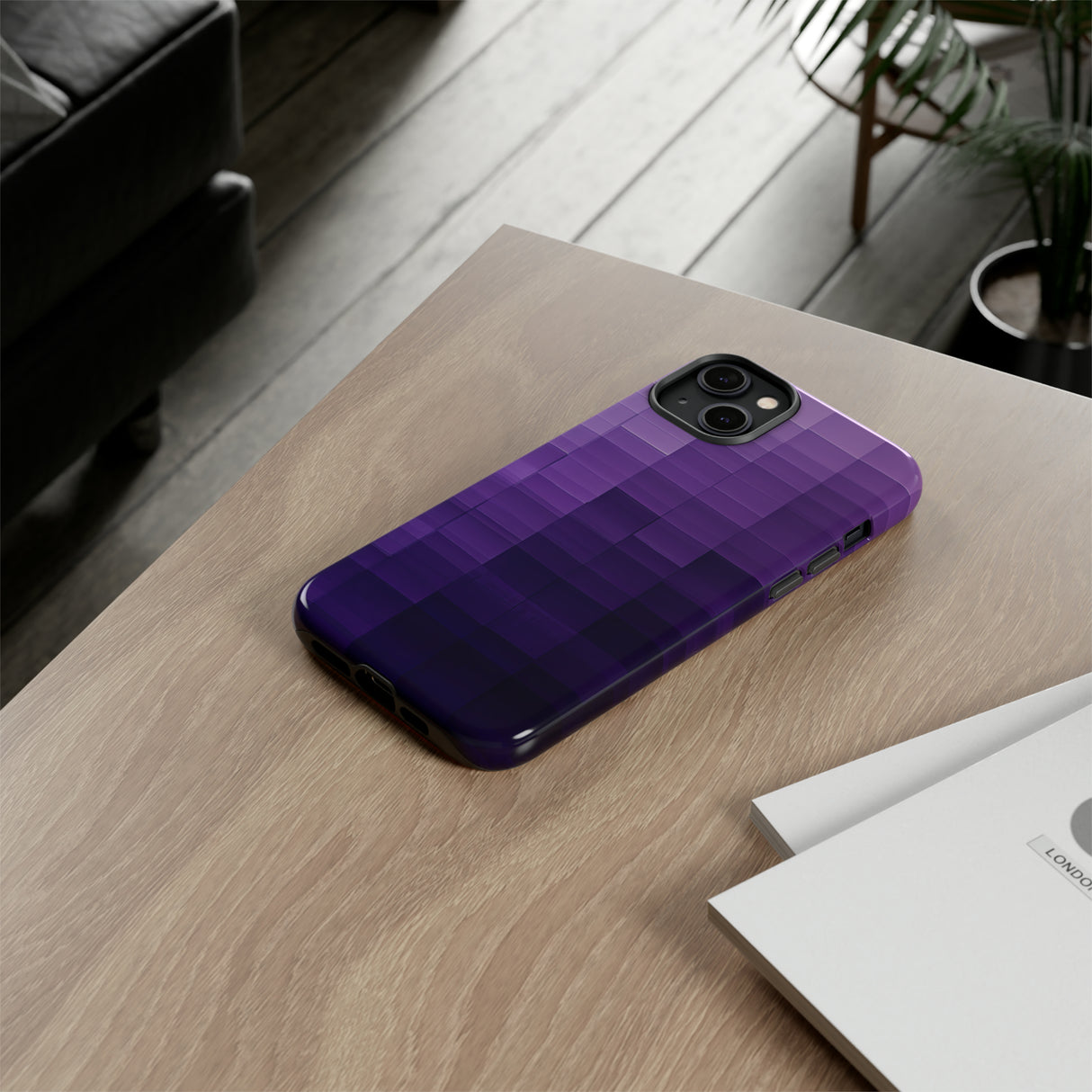 Purple Square Fusion - Protective Phone Case