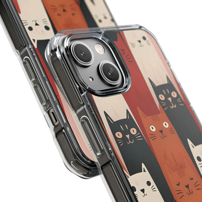 Elongated Cats Black iPhone 14 Case - Impact