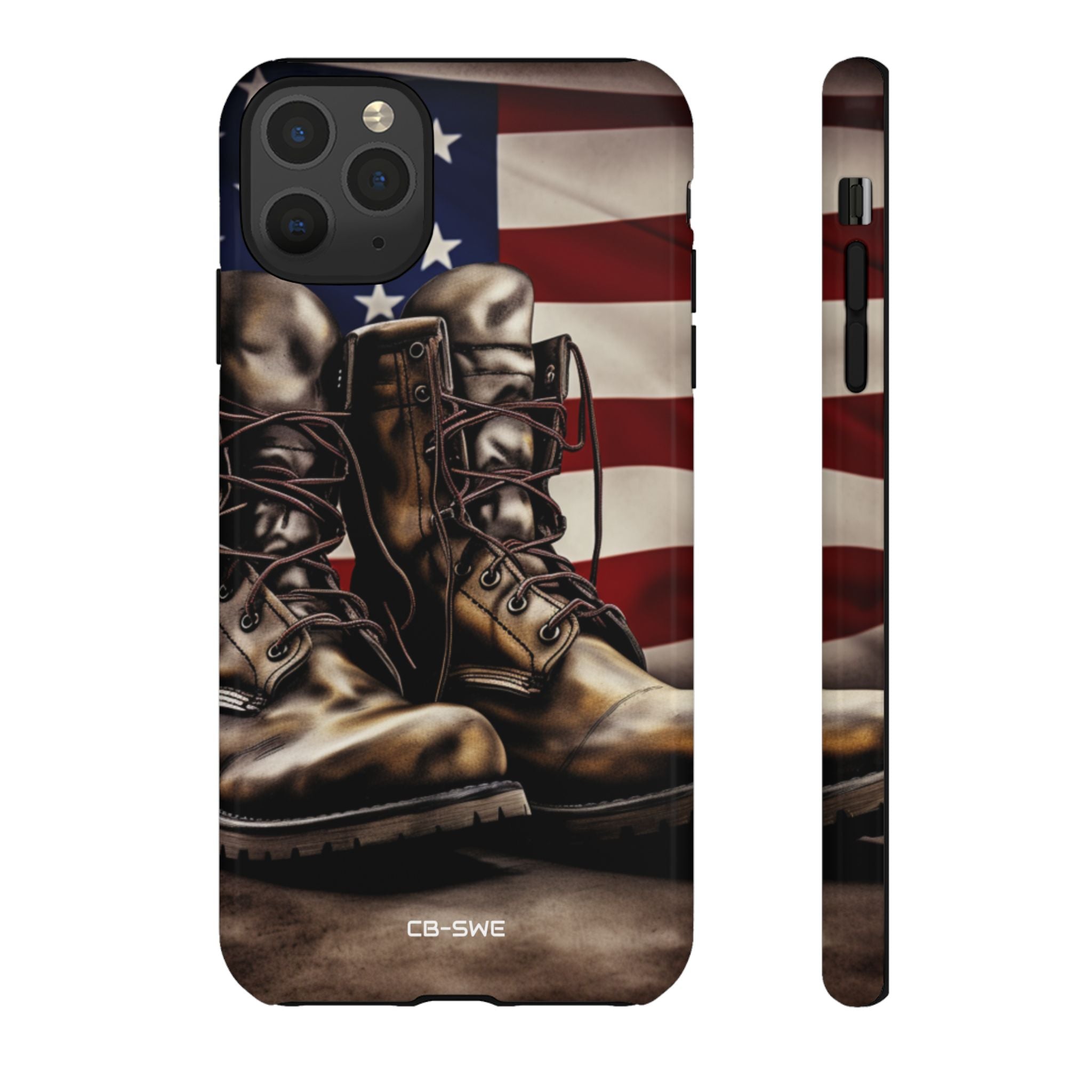 Patriotic Boots Spotlight - iPhone Case