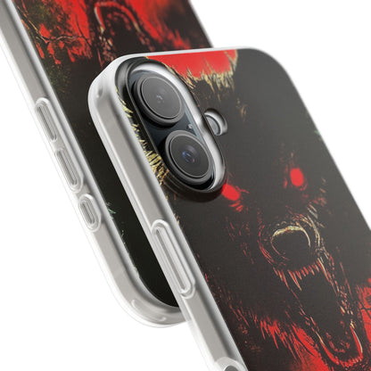 Crimson Wolf iPhone 16 Case - Soft