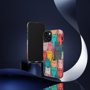 Colorful Cats - Protective Phone Case