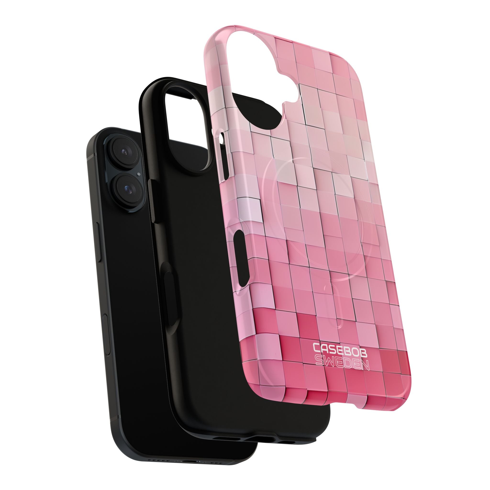 Roze Mozaïek Gloed iPhone 16 - Tough+