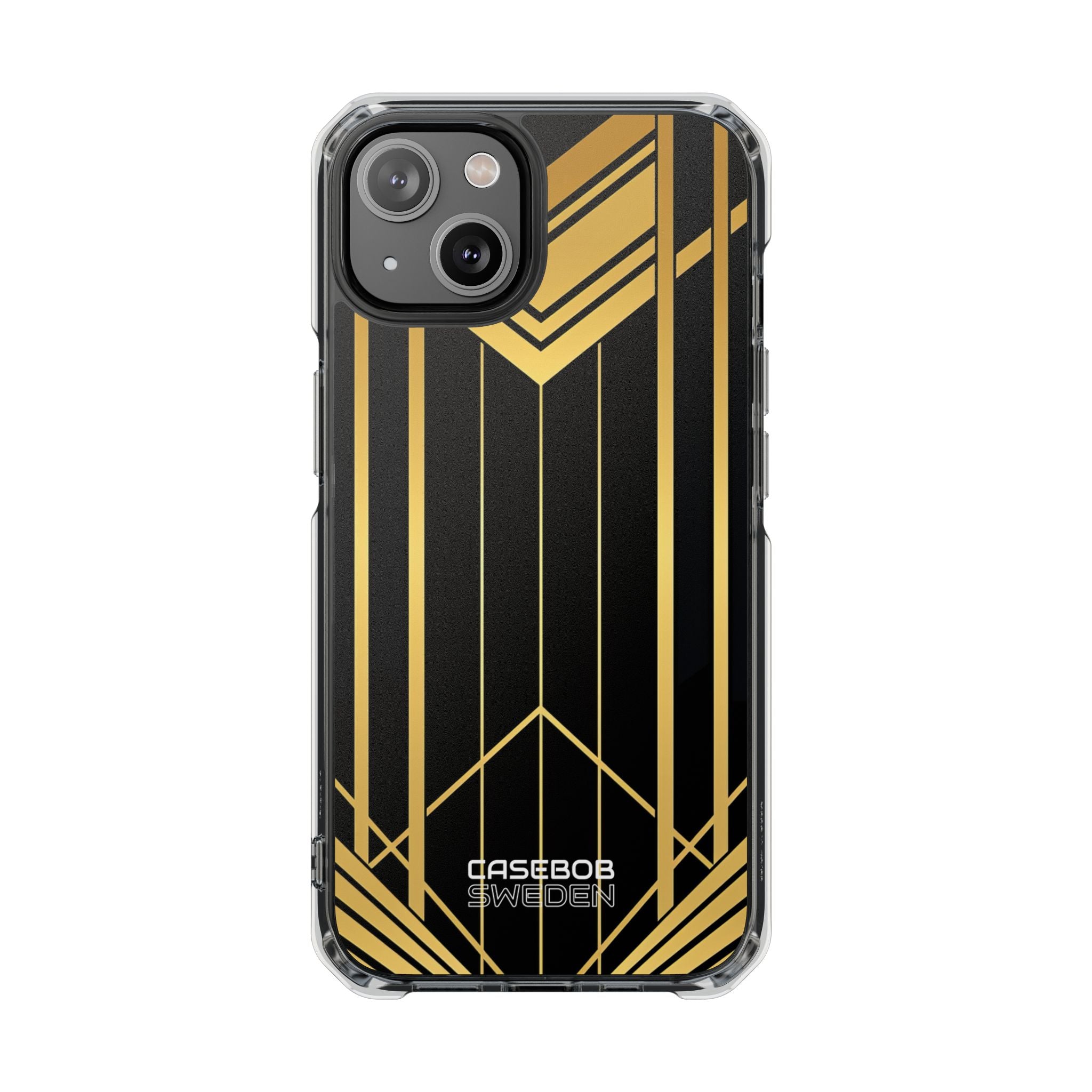 Golden Geometric Symphony iPhone 14 - Impact Clear+
