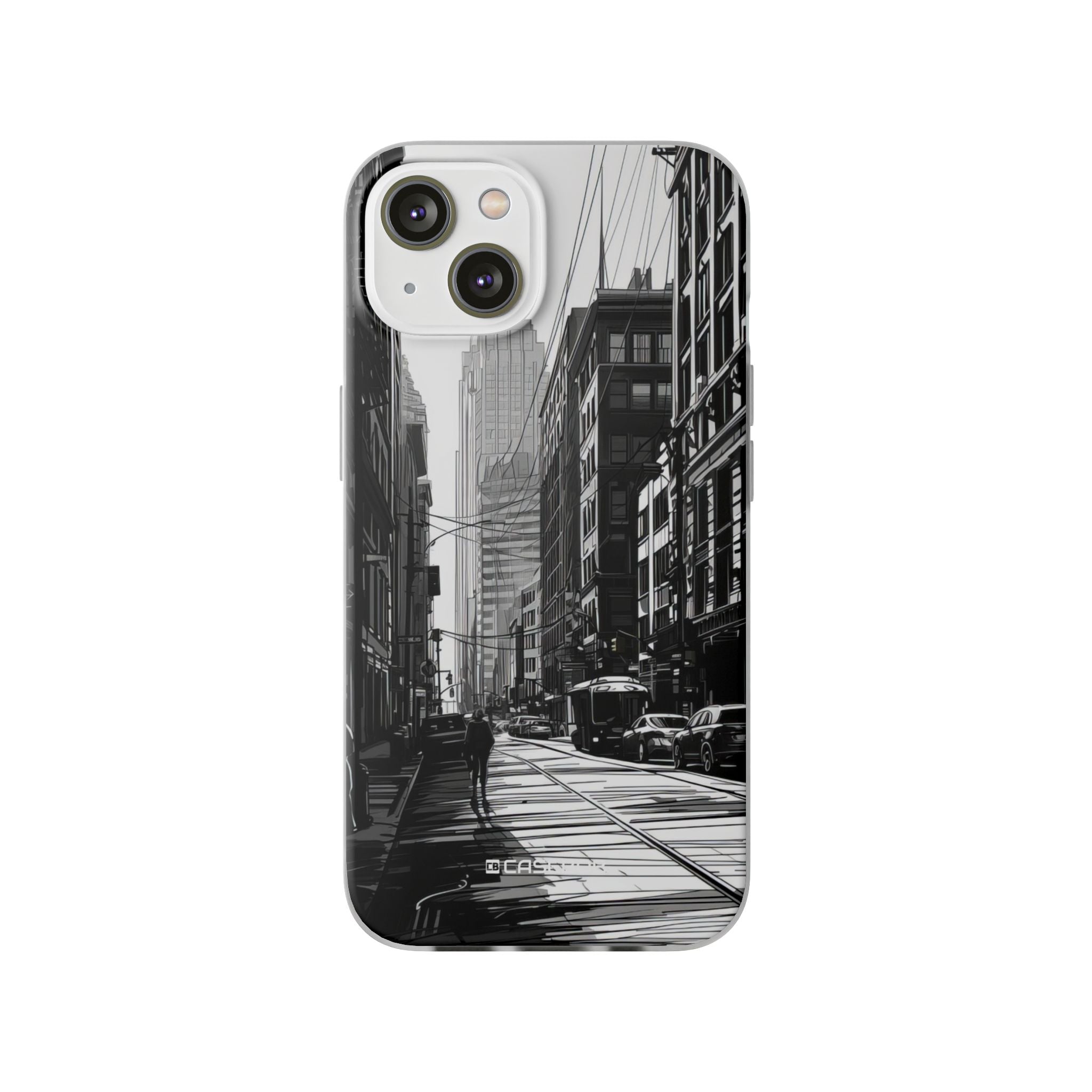 Noir Urban Serenity | Flexible Phone Case for iPhone