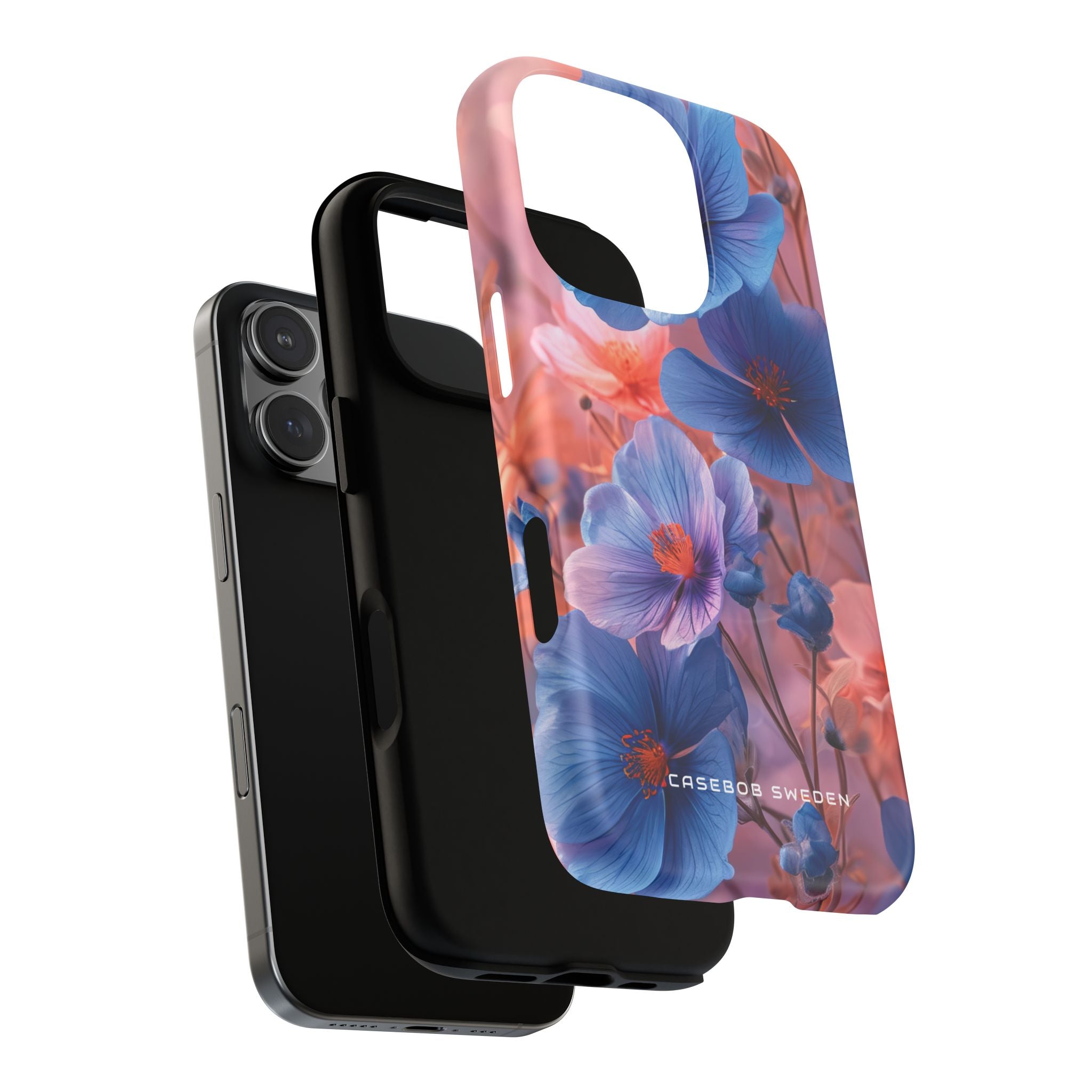 Harmonious Blooming Blues and Pinks iPhone 16 | Tough+ Phone Case