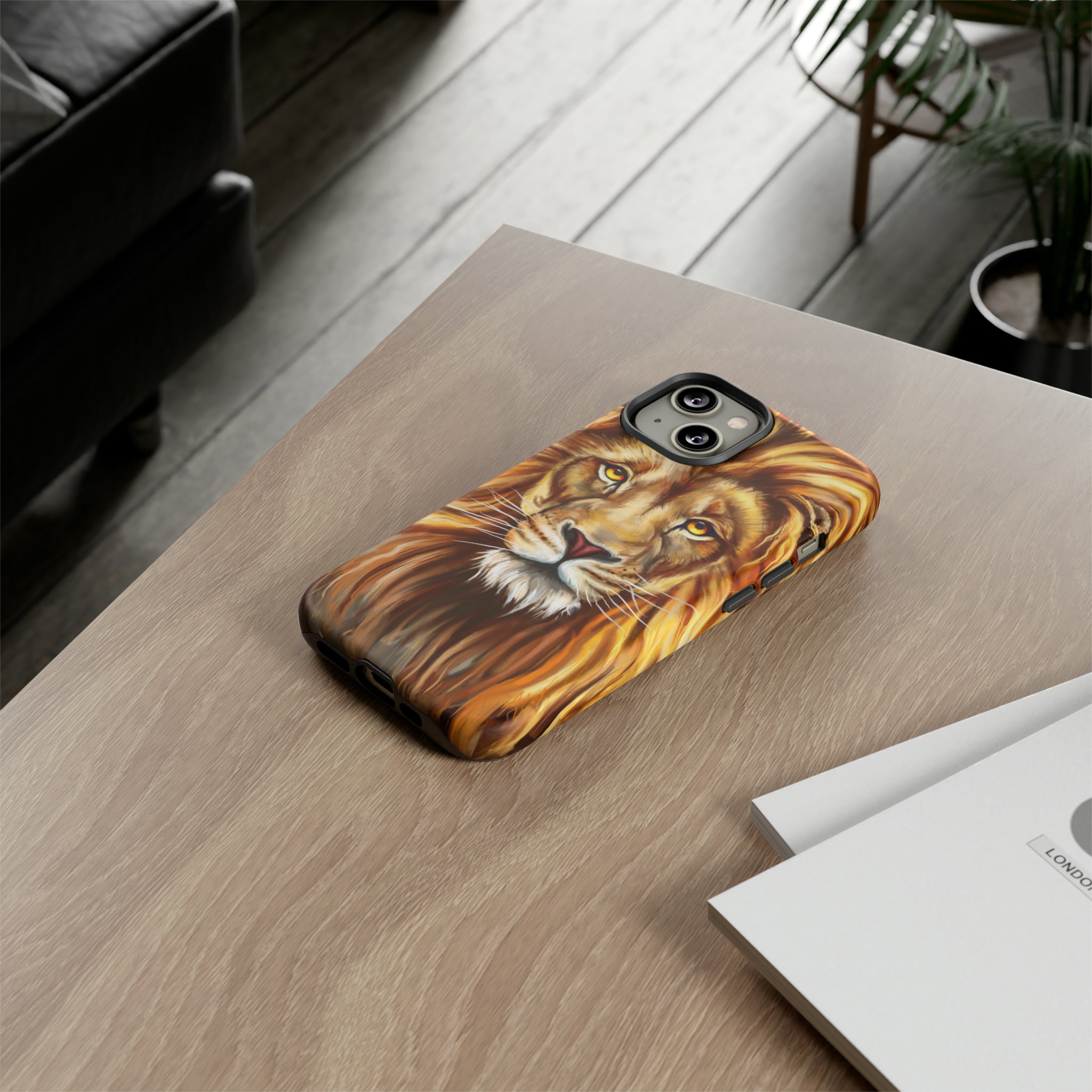 Lion head Digital Painting - Protective Phone Case