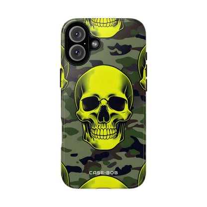 Neon Skull Camo iPhone 16 Plus Case - Tough