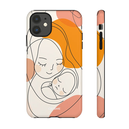 Mother Embraces Child - iPhone Case