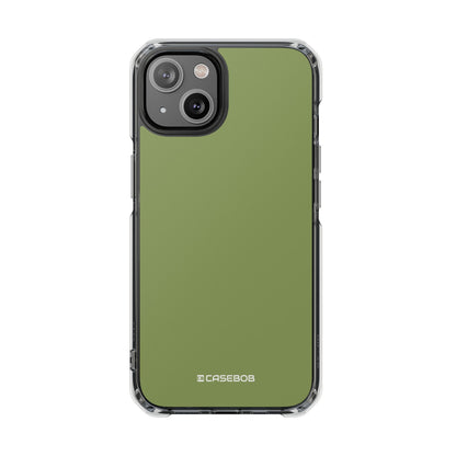 Moss Green - Clear Impact Case for iPhone