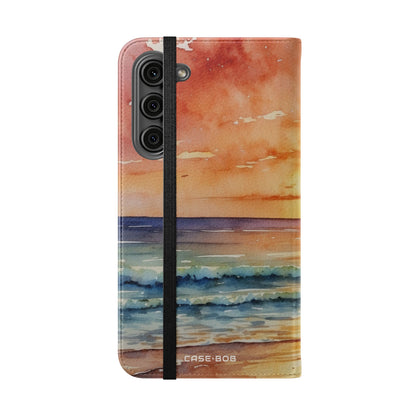 Golden Palm Sunset - Samsung S23+ Case - Wallet