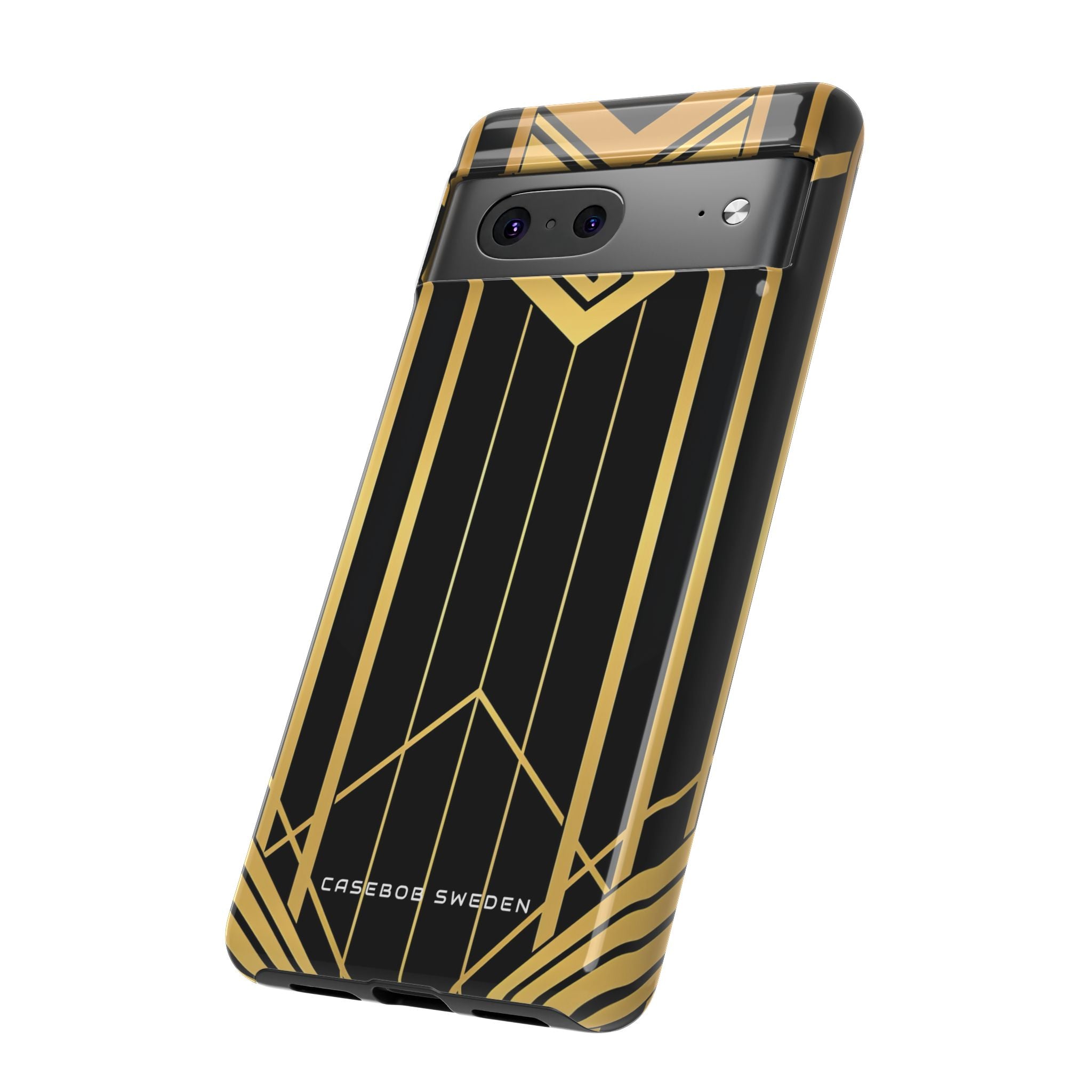 "Golden Art Deco Symmetry in Geometric Elegance" Google Pixel 7 - Tough Phone Case