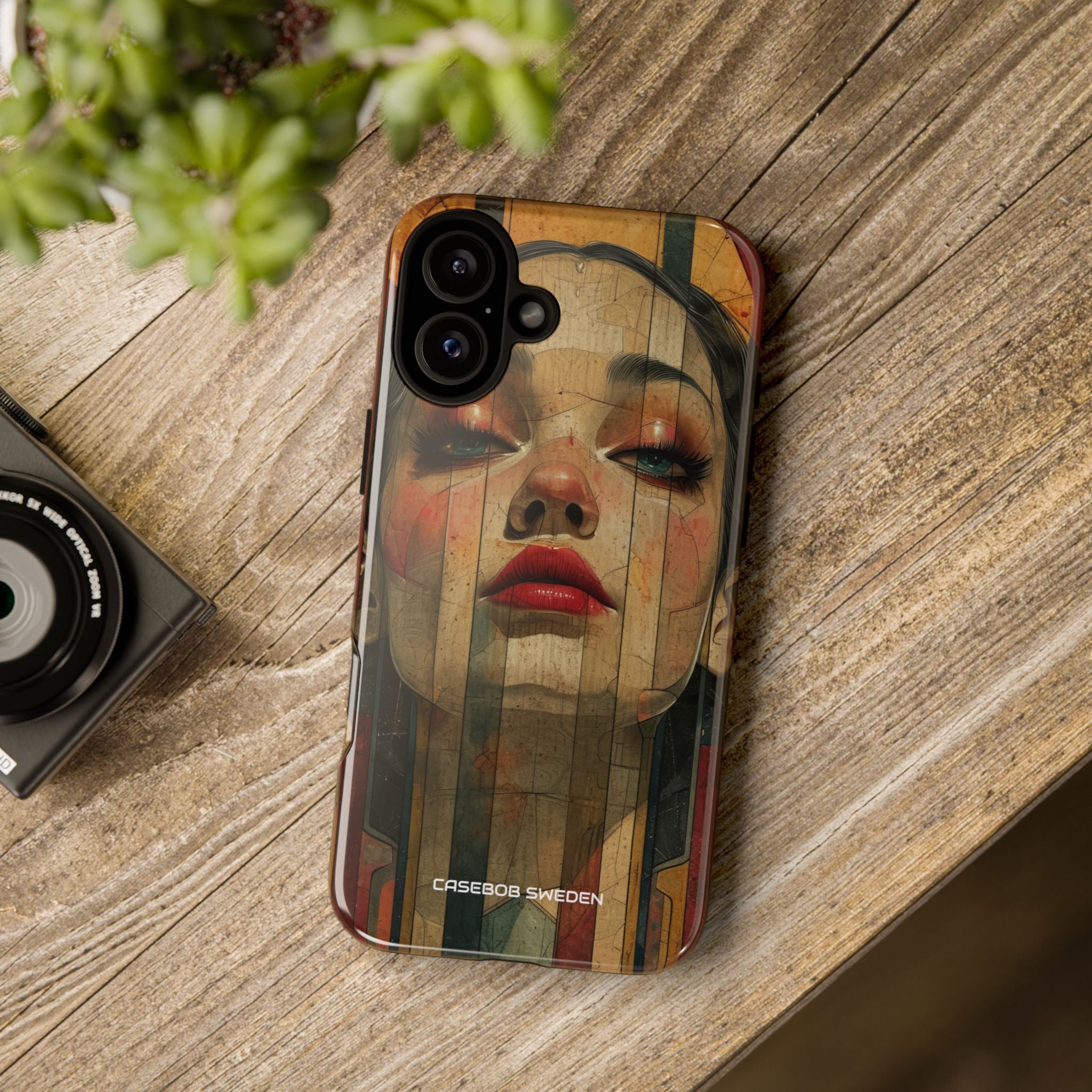 Bold Art Deco Portrait - Tough iPhone 16 Phone Case