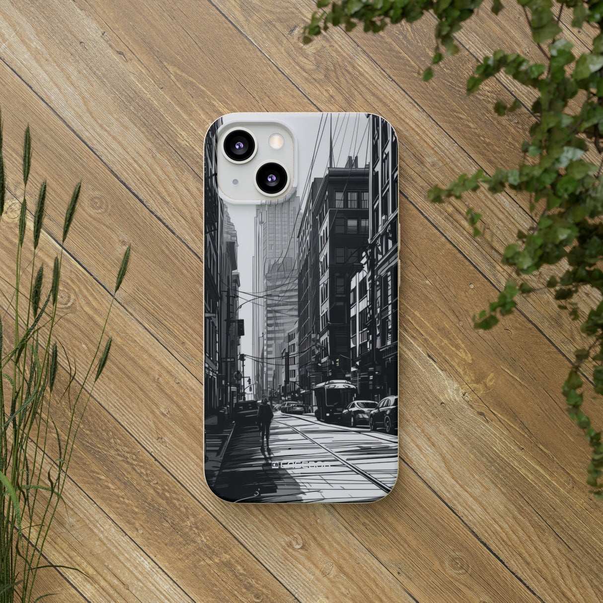 Noir Urban Serenity | Biodegradable Phone Case