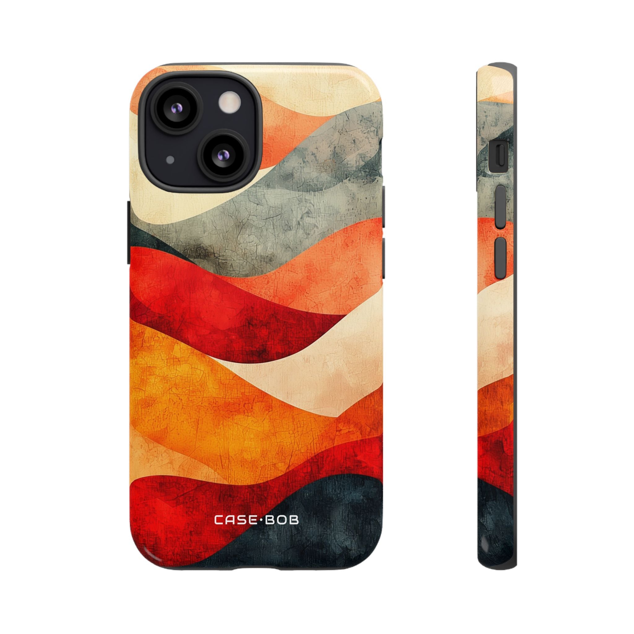Cracked Wave Sunset iPhone 13 Mini Case - Tough