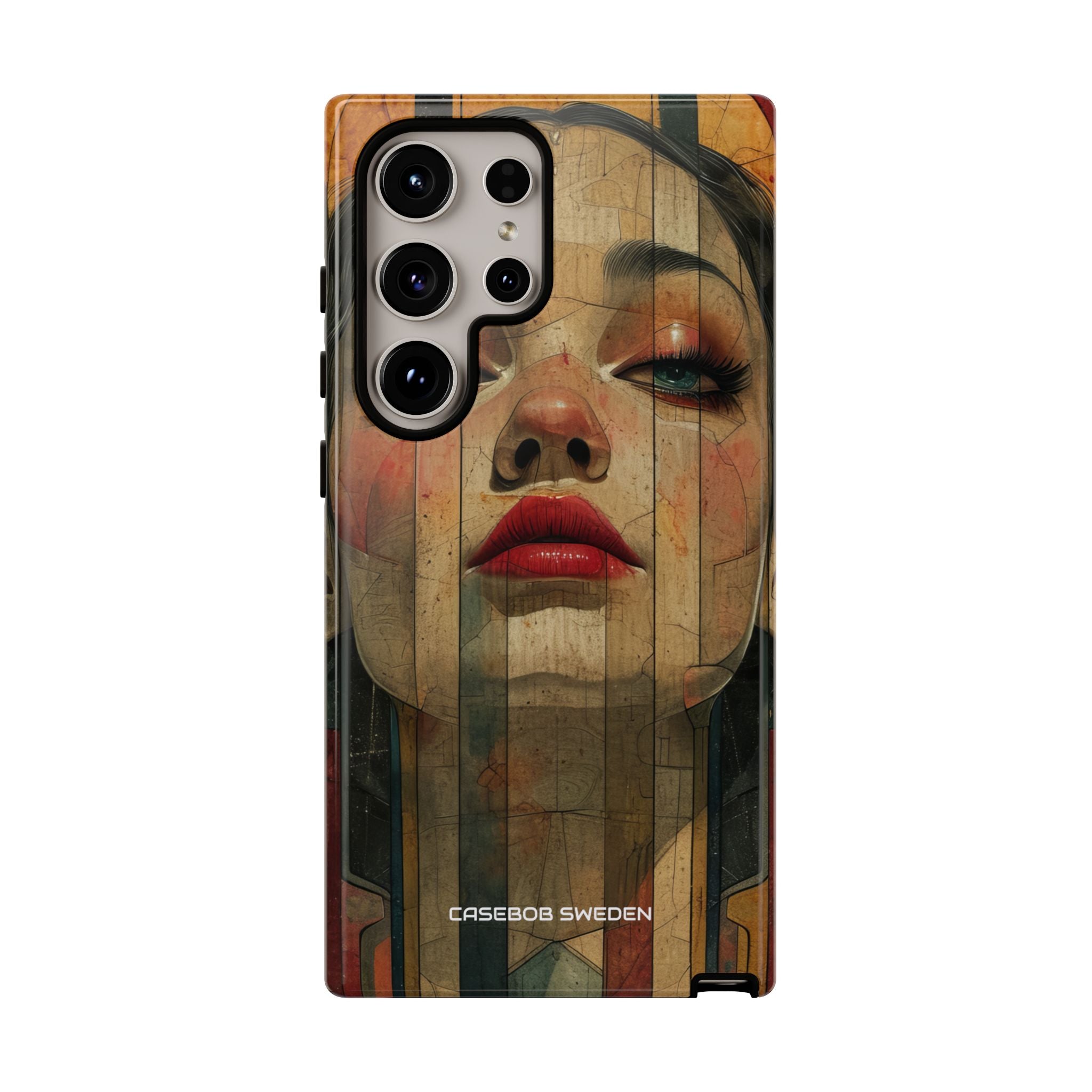 Bold Art Deco Portrait - Tough Samsung S24 Phone Case