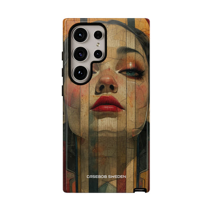 Bold Art Deco Portrait - Tough Samsung S24 Phone Case