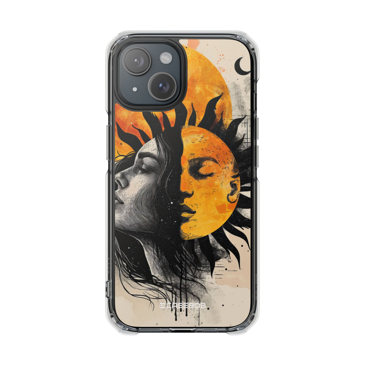 Sunlit Duality - Phone Case for iPhone (Clear Impact - Magnetic)