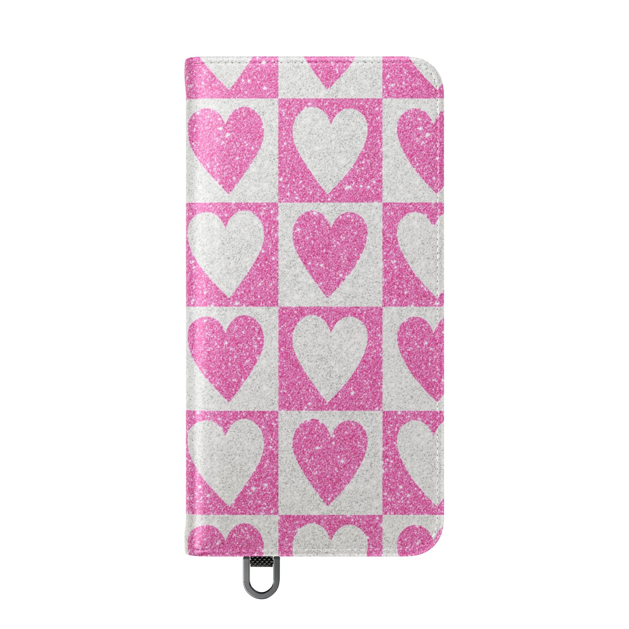 Glitter Heartgrid - Samsung S25 Case - Wallet