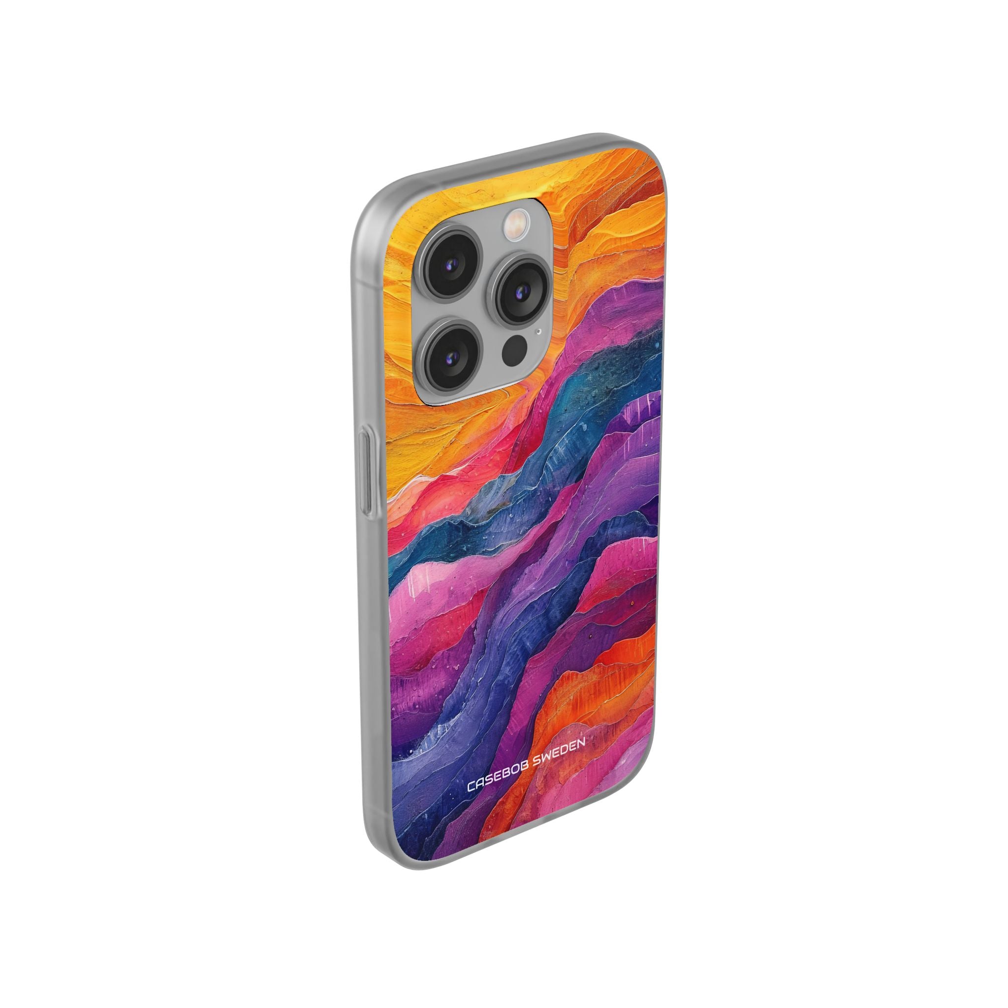 Vibrant Abstract Waves - Flexi iPhone 14 Phone Case