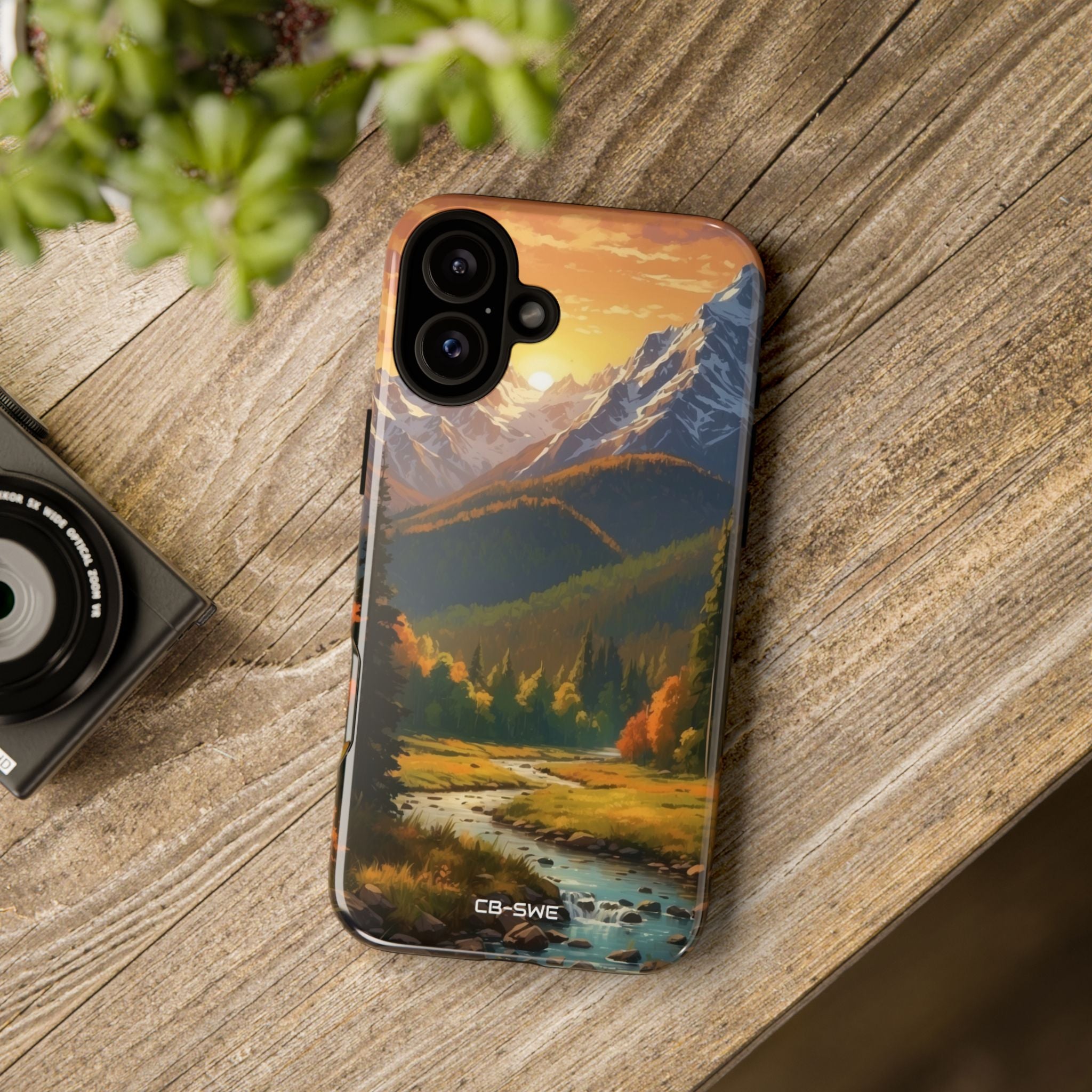 Mountain Reflections Glimmer - iPhone Case