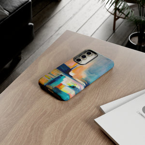 Abstract Blue n Yellow iPhone Case (Protective) Phone Case