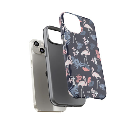 Flamingos Dance Playfully - iPhone Case